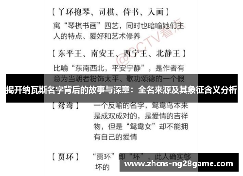 揭开纳瓦斯名字背后的故事与深意：全名来源及其象征含义分析